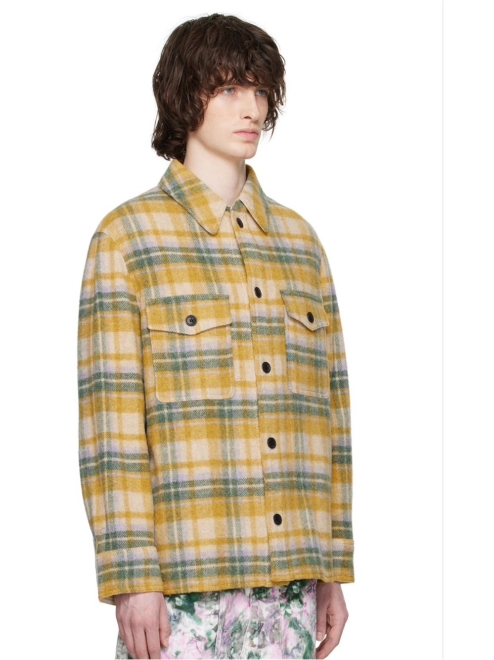 Isabel Marant Yellow Gervon Men’s Wool Blend Shacket Size XS